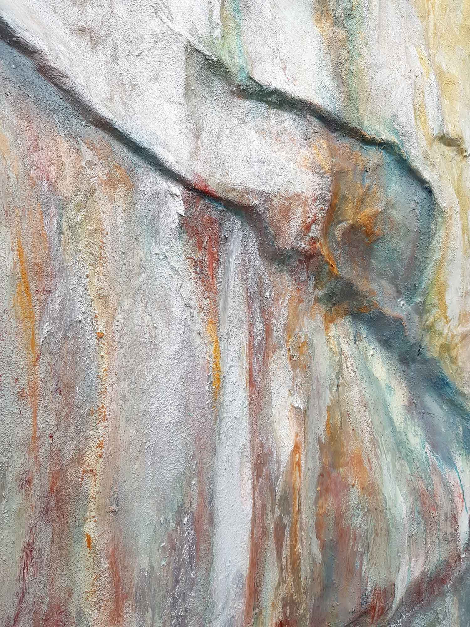 Aude Borromée, sculpture, ruissellement, Runoff, mural