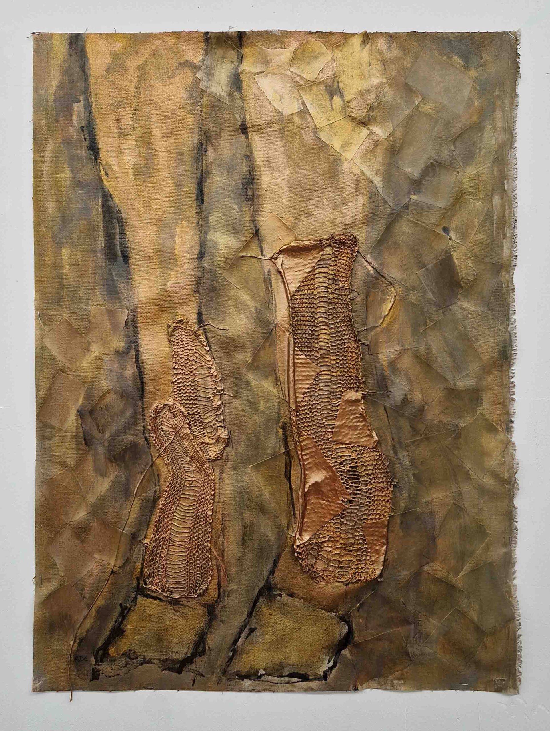 Aude Borromée, rest, care, soin, équitation, horseriding corps, painting, peinture, textile